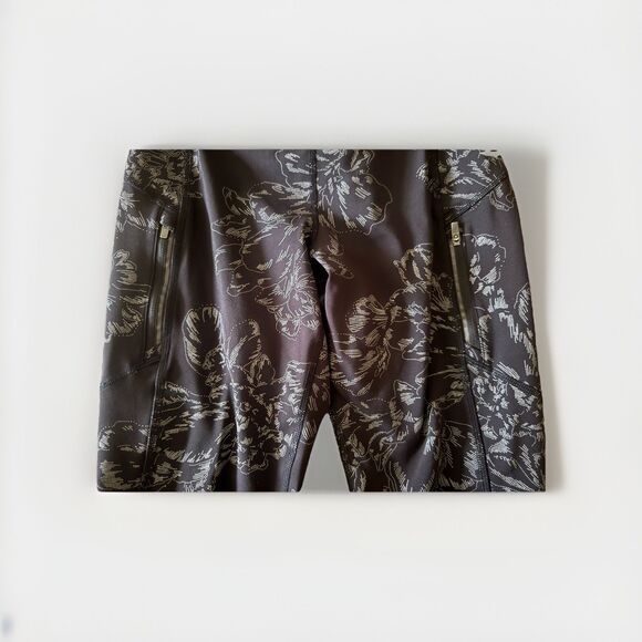 Athleta size XS rainier Reflective Tight Alina Bloom Black #985307 - Picture 7 of 12